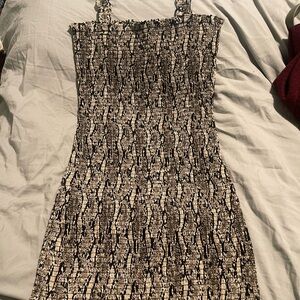 Wild Honey Black and Cream Mini Dress